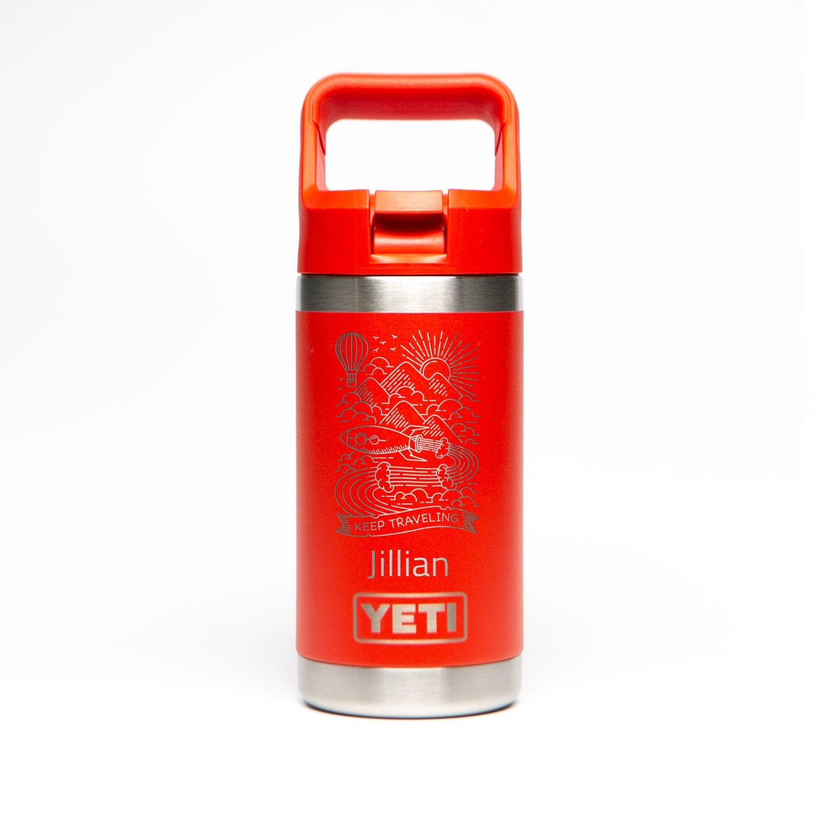 Custom Engraved 12oz YETI Hotshot Vacuum Sealed Kids Bottle 