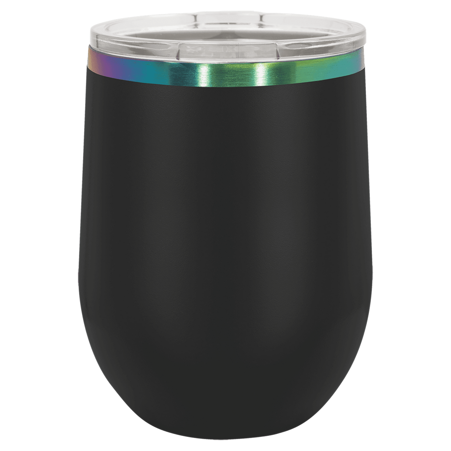 Custom Polar Camel® 12oz Prismatic Effect ION - Plated Stemless Wine Tumbler with Lid - Etchified - Polar Camel - LTM891