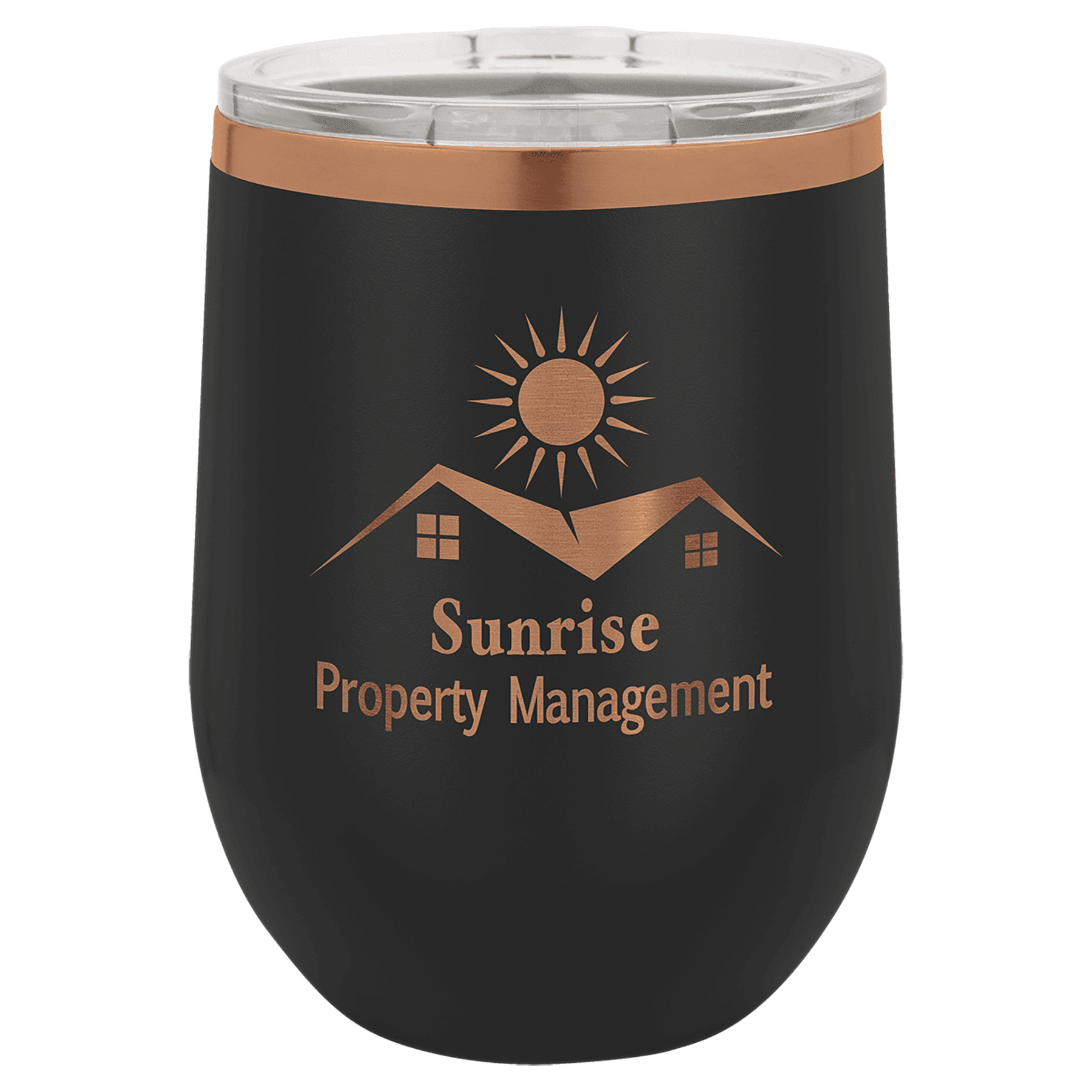 Custom Polar Camel® 12oz Prismatic Effect ION - Plated Stemless Wine Tumbler with Lid - Etchified - Polar Camel - LTM891