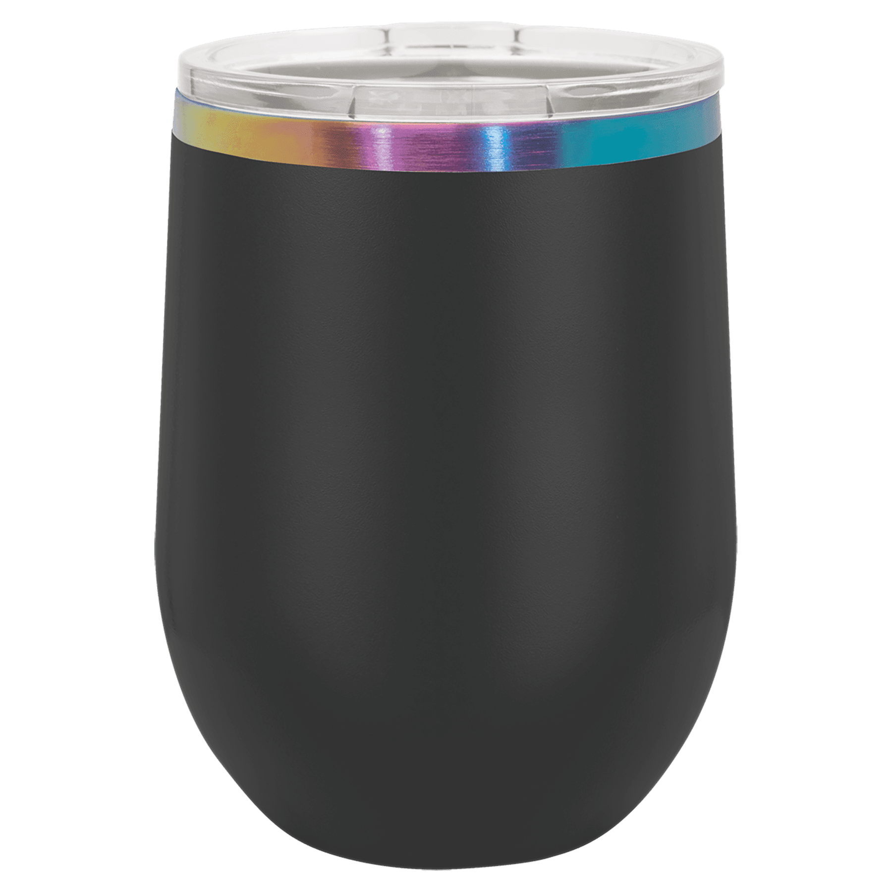 Custom Polar Camel® 12oz Prismatic Effect ION - Plated Stemless Wine Tumbler with Lid - Etchified - Polar Camel - LTM891