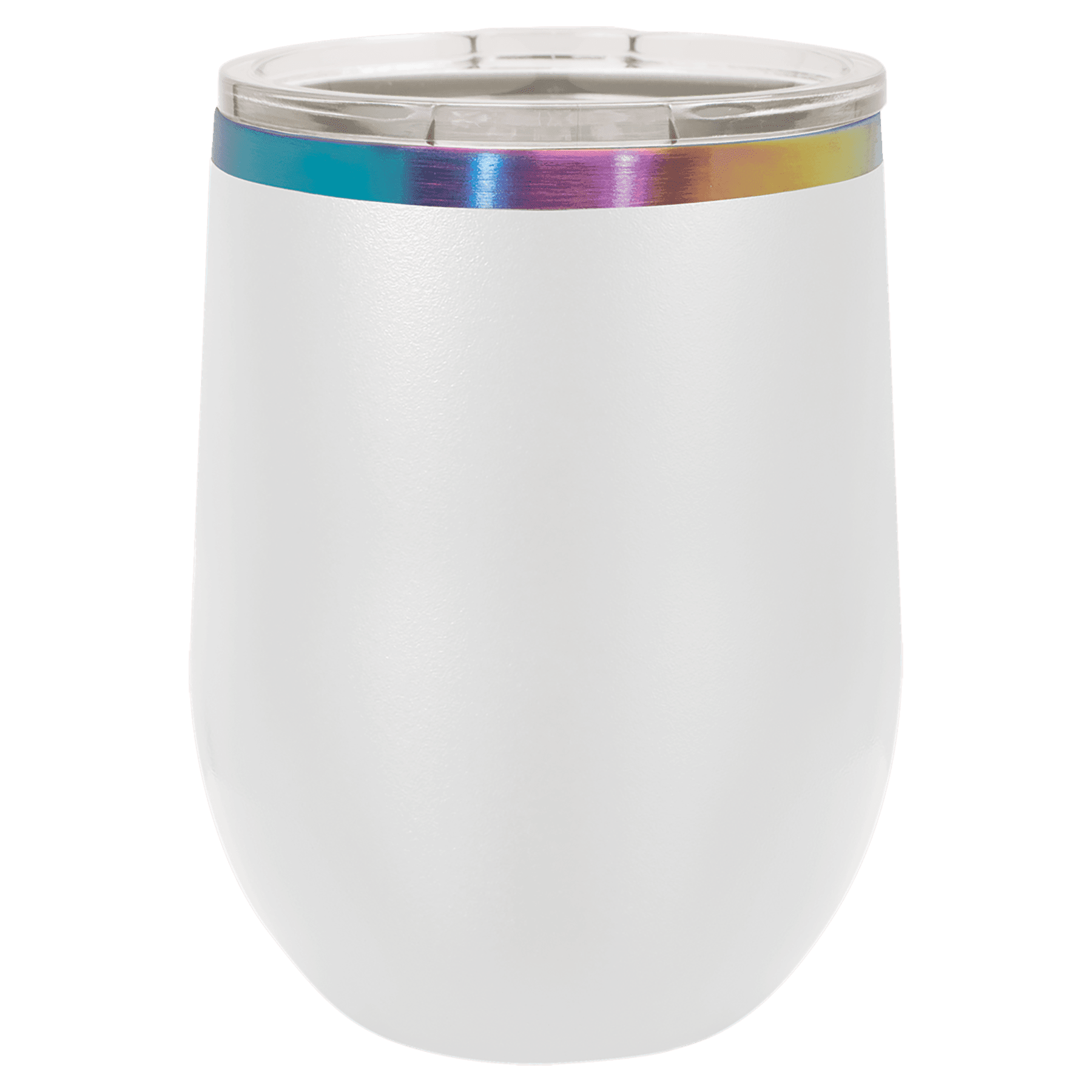 Custom Polar Camel® 12oz Prismatic Effect ION - Plated Stemless Wine Tumbler with Lid - Etchified - Polar Camel - LTM891