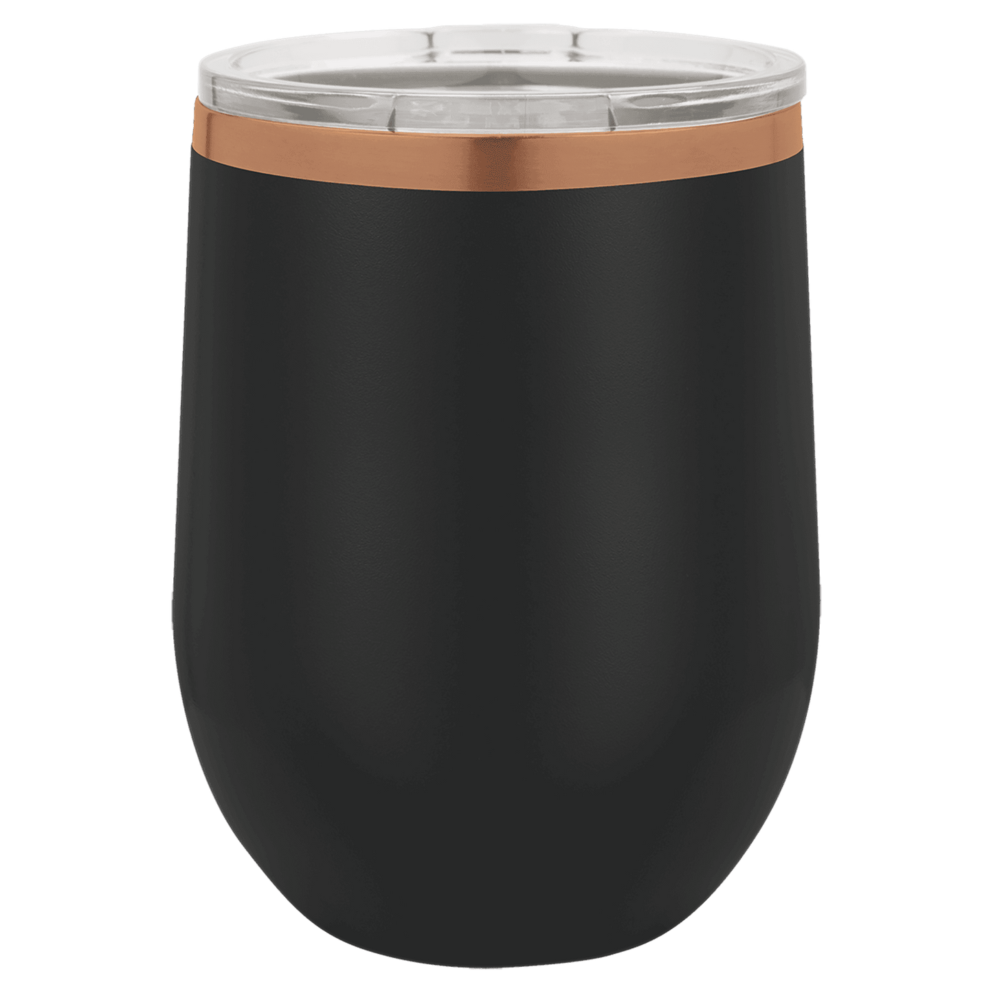 Custom Polar Camel® 12oz Rose Gold ION - Plated Stemless Wine Tumbler with Lid - Etchified - Polar Camel - LTM881