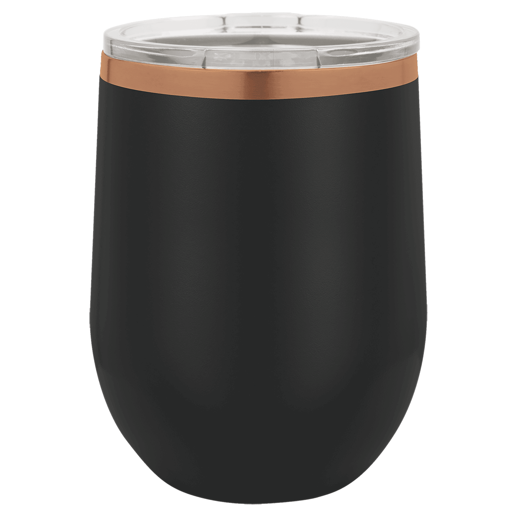 Custom Polar Camel® 12oz Rose Gold ION - Plated Stemless Wine Tumbler with Lid - Etchified - Polar Camel - LTM881