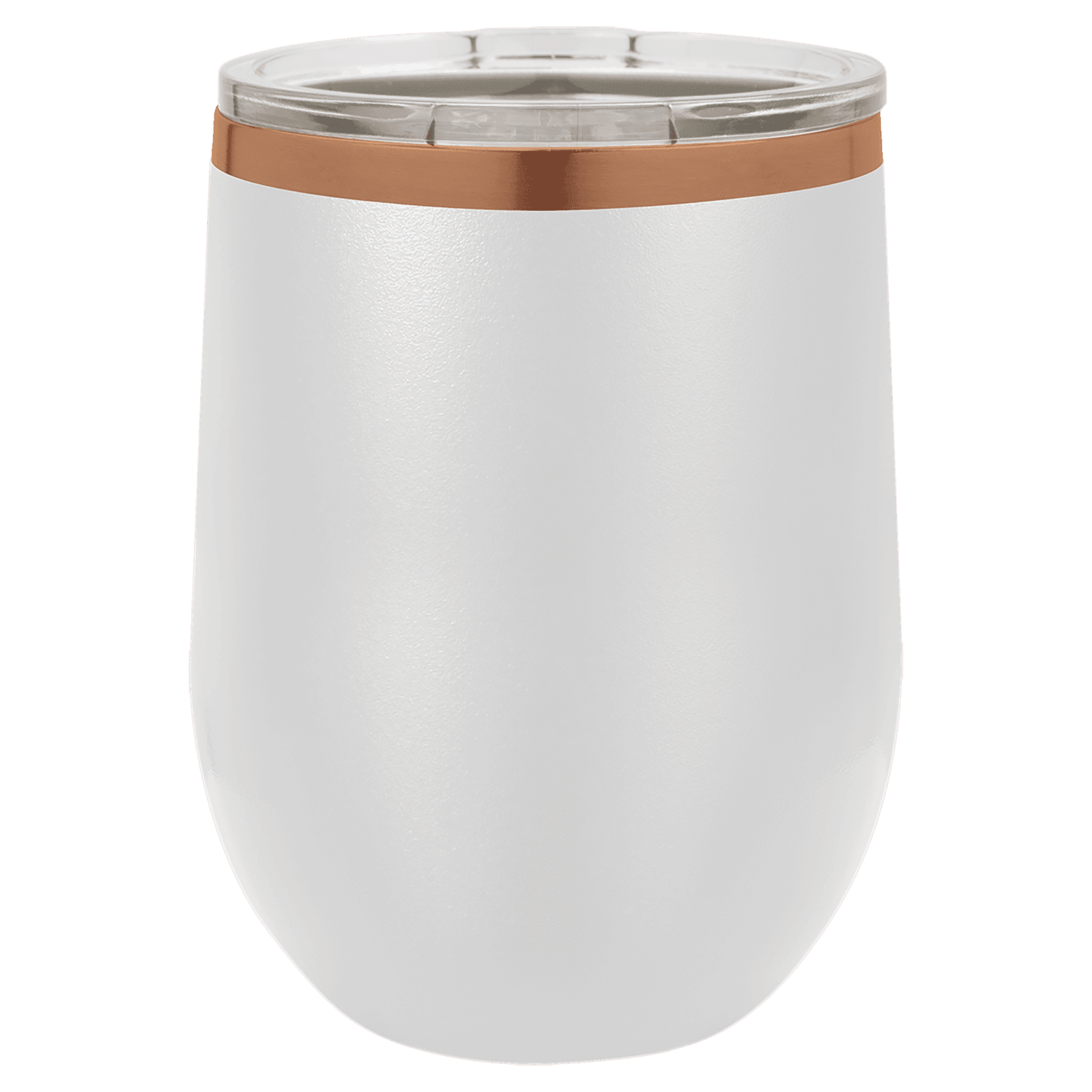 Custom Polar Camel® 12oz Rose Gold ION - Plated Stemless Wine Tumbler with Lid - Etchified - Polar Camel - LTM881