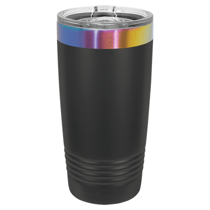 Custom Polar Camel® 20 oz Prismatic Effect ION - Plated Tumbler with Slider Lid - Etchified - Polar Camel - LTM7295