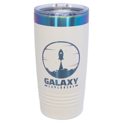 Custom Polar Camel® 20 oz Prismatic Effect ION - Plated Tumbler with Slider Lid - Etchified - Polar Camel - LTM7295