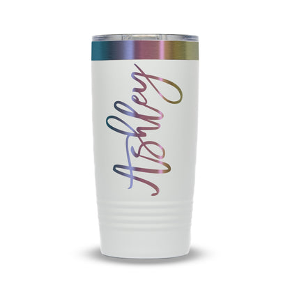 Custom Polar Camel® 20 oz Prismatic Effect ION - Plated Tumbler with Slider Lid - Etchified - Polar Camel - LTM7296