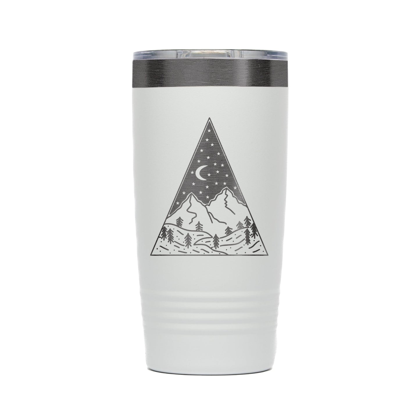 Custom Polar Camel® 20oz Ghost Black ION - Plated Tumbler with Slider Lid - Etchified - Polar Camel - LTM7280