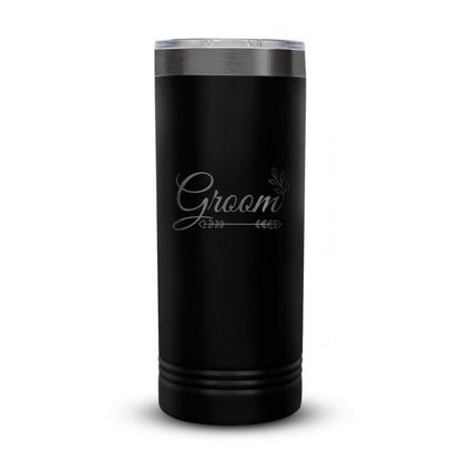 Custom Polar Camel® 22 oz. Ghost Black ION - Plated Skinny Tumbler with Slider Lid - Etchified - Polar Camel - LTM7030