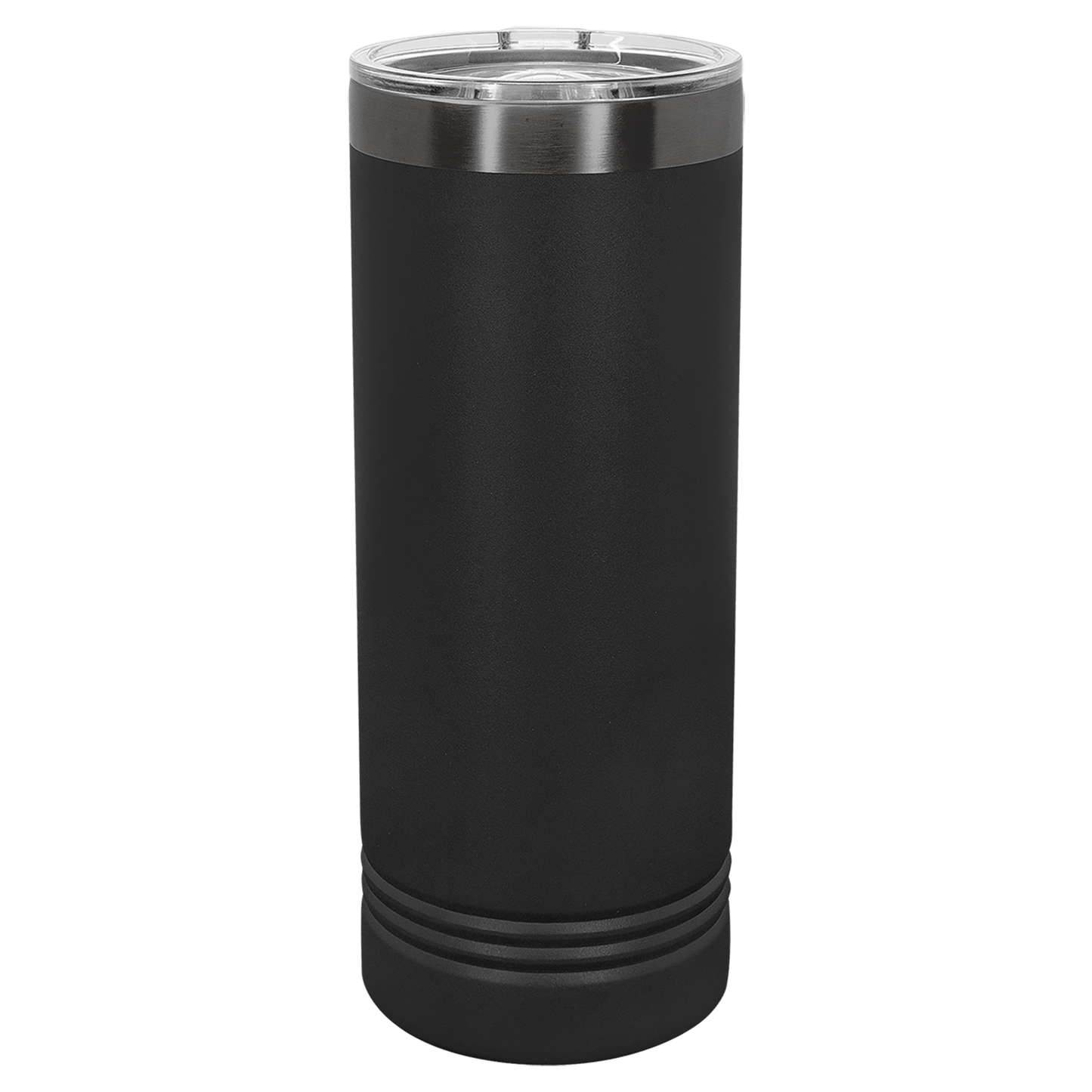 Custom Polar Camel® 22 oz. Ghost Black ION - Plated Skinny Tumbler with Slider Lid - Etchified - Polar Camel - LTM7030