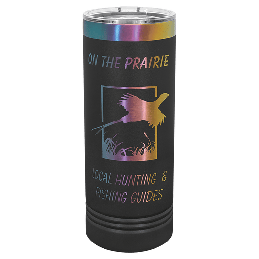 Custom Polar Camel® 22 oz. Prismatic Effect ION - Plated Skinny Tumbler with Slider Lid - Etchified - Polar Camel - LTM7065