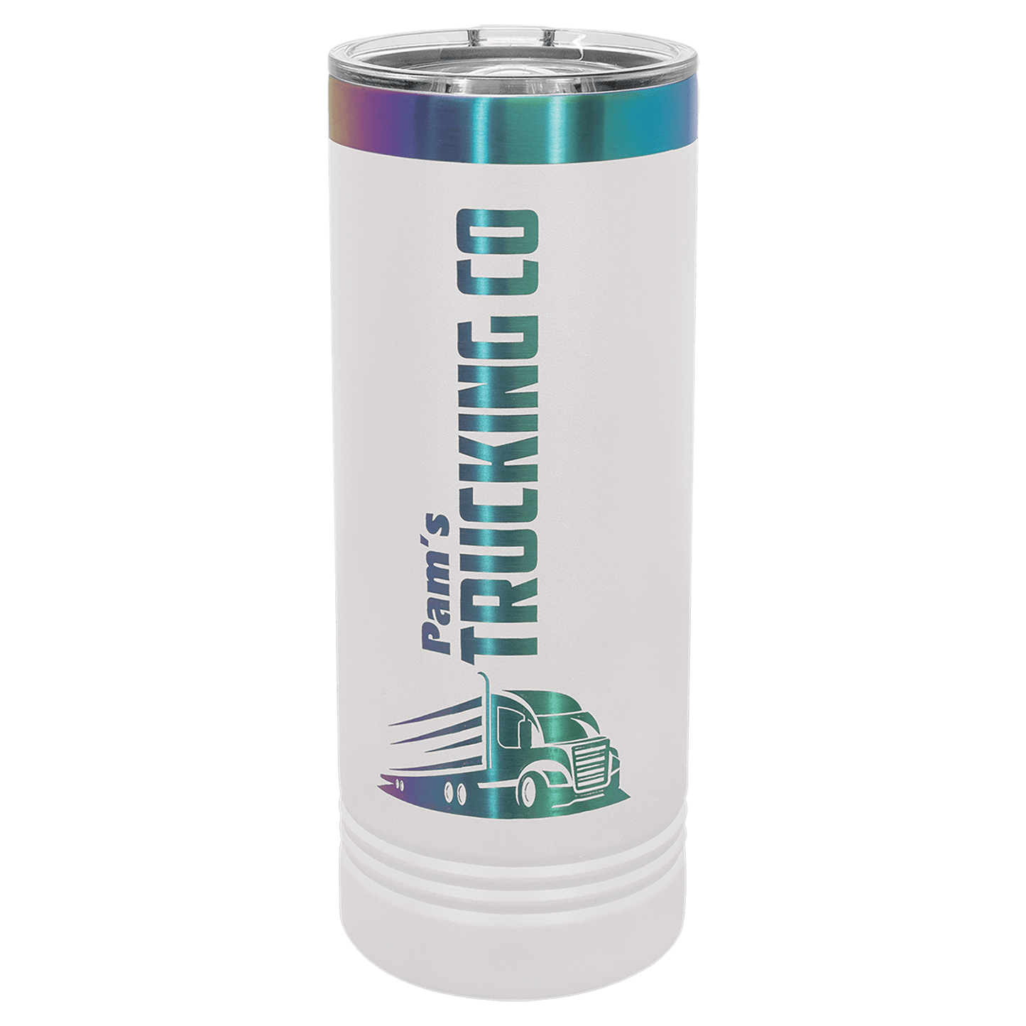 Custom Polar Camel® 22 oz. Prismatic Effect ION - Plated Skinny Tumbler with Slider Lid - Etchified - Polar Camel - LTM7066