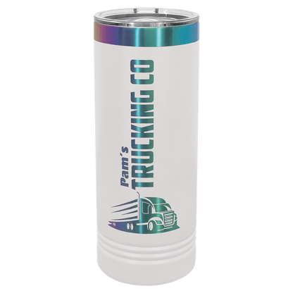 Custom Polar Camel® 22 oz. Prismatic Effect ION - Plated Skinny Tumbler with Slider Lid - Etchified - Polar Camel - LTM7066