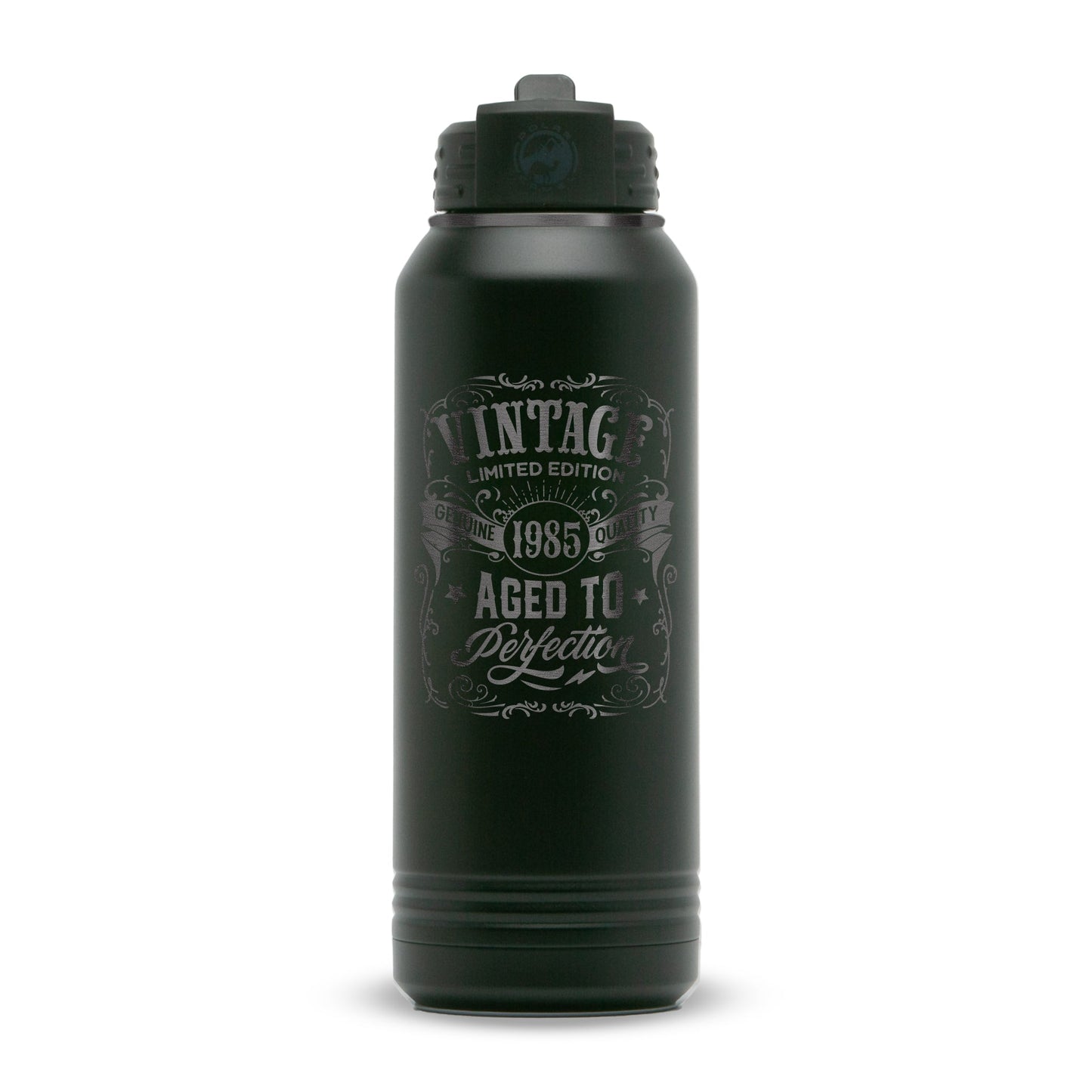 Custom Polar Camel® 32oz Ghost Black ION - Plated Water Bottle - Etchified - Polar Camel - LWB230