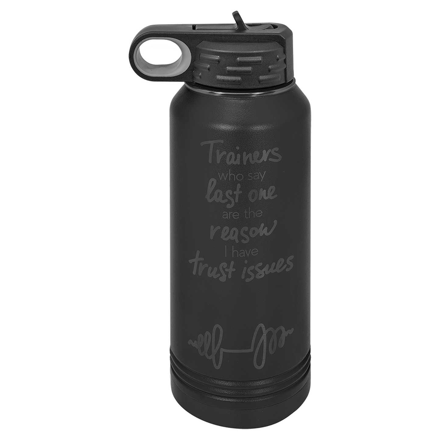 Custom Polar Camel® 32oz Ghost Black ION - Plated Water Bottle - Etchified - Polar Camel - LWB230