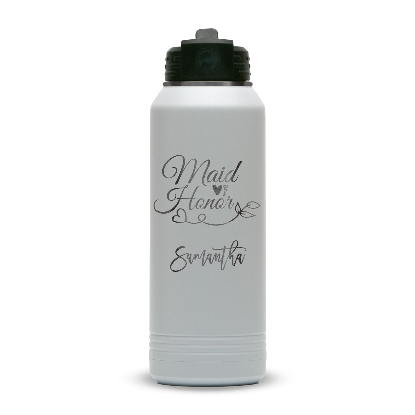 Custom Polar Camel® 32oz Ghost Black ION - Plated Water Bottle - Etchified - Polar Camel - LWB231