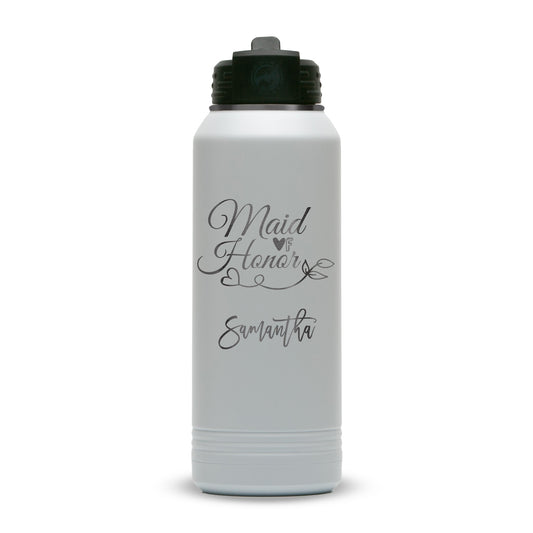 Custom Polar Camel® 32oz Ghost Black ION - Plated Water Bottle - Etchified - Polar Camel - LWB231