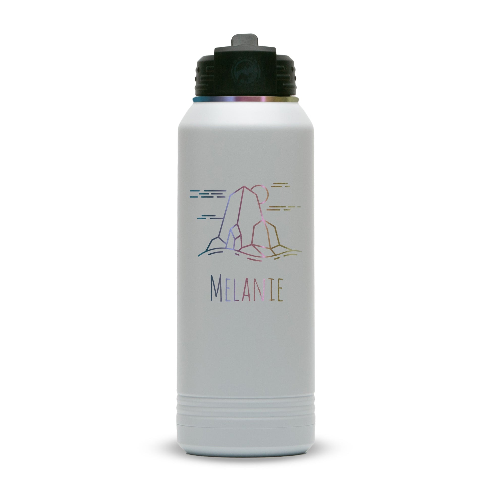 Custom Polar Camel® 32oz Prismatic Effect ION - Plated Water Bottle - Etchified - Polar Camel - LWB251