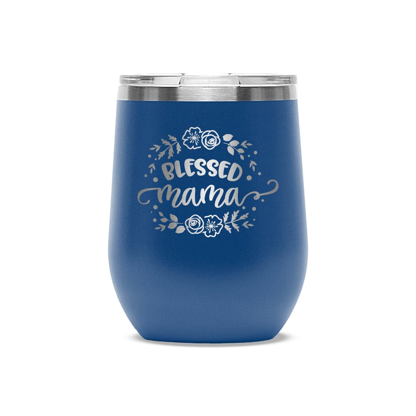 Easy Monogramming - Personalized 12oz Stainless Wine Tumbler with Lid - Mother's Day - Etchified - Polar Camel® - LTM854