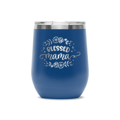 Easy Monogramming - Personalized 12oz Stainless Wine Tumbler with Lid - Mother's Day - Etchified - Polar Camel® - LTM854