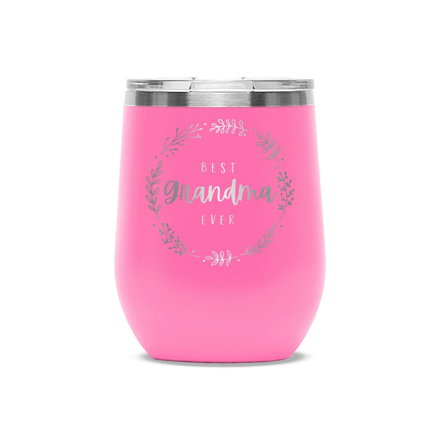 Easy Monogramming - Personalized 12oz Stainless Wine Tumbler with Lid - Mother's Day - Etchified - Polar Camel® - LTM855