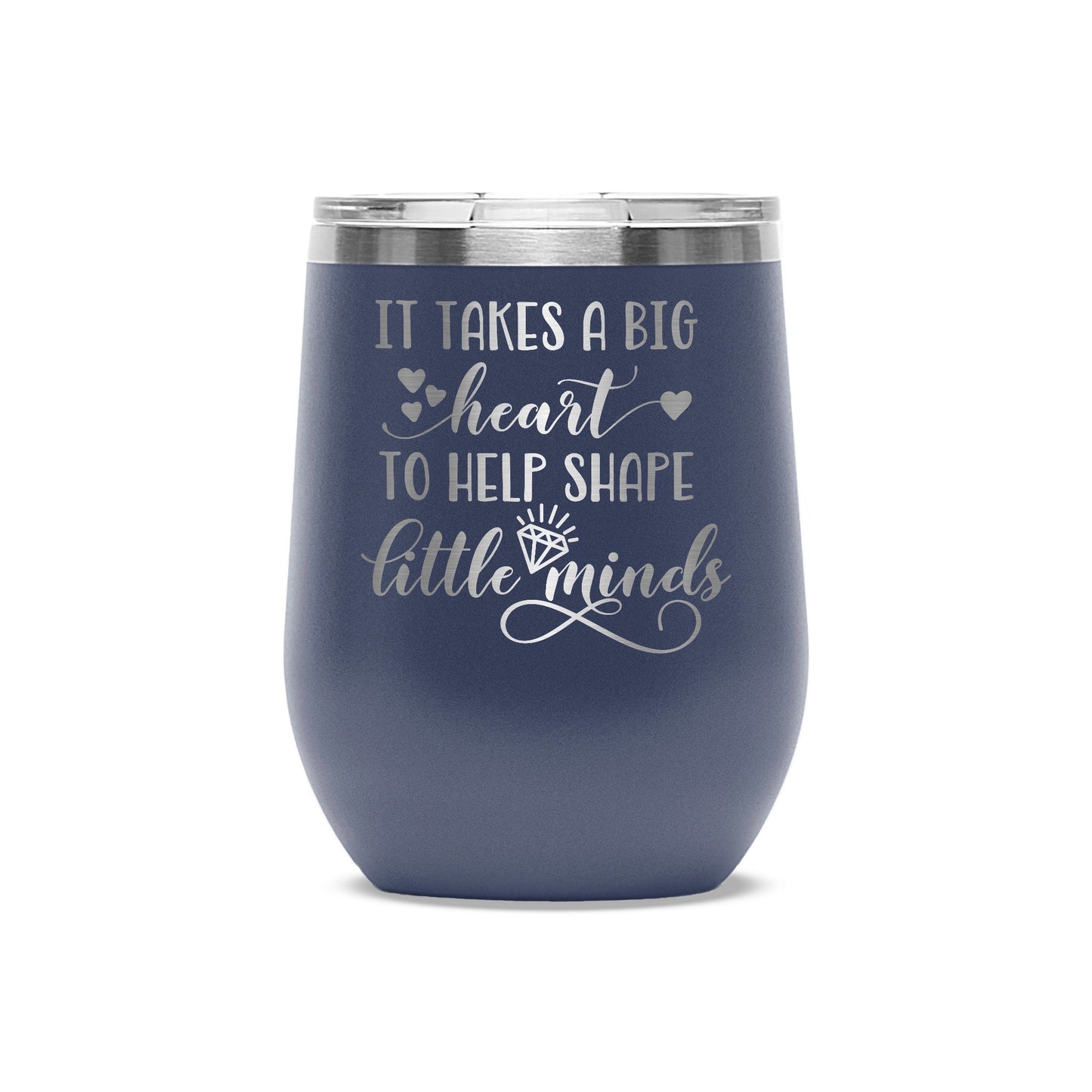 Easy Monogramming - Personalized 12oz Stainless Wine Tumbler with Lid - Mother's Day - Etchified - Polar Camel® - LTM861