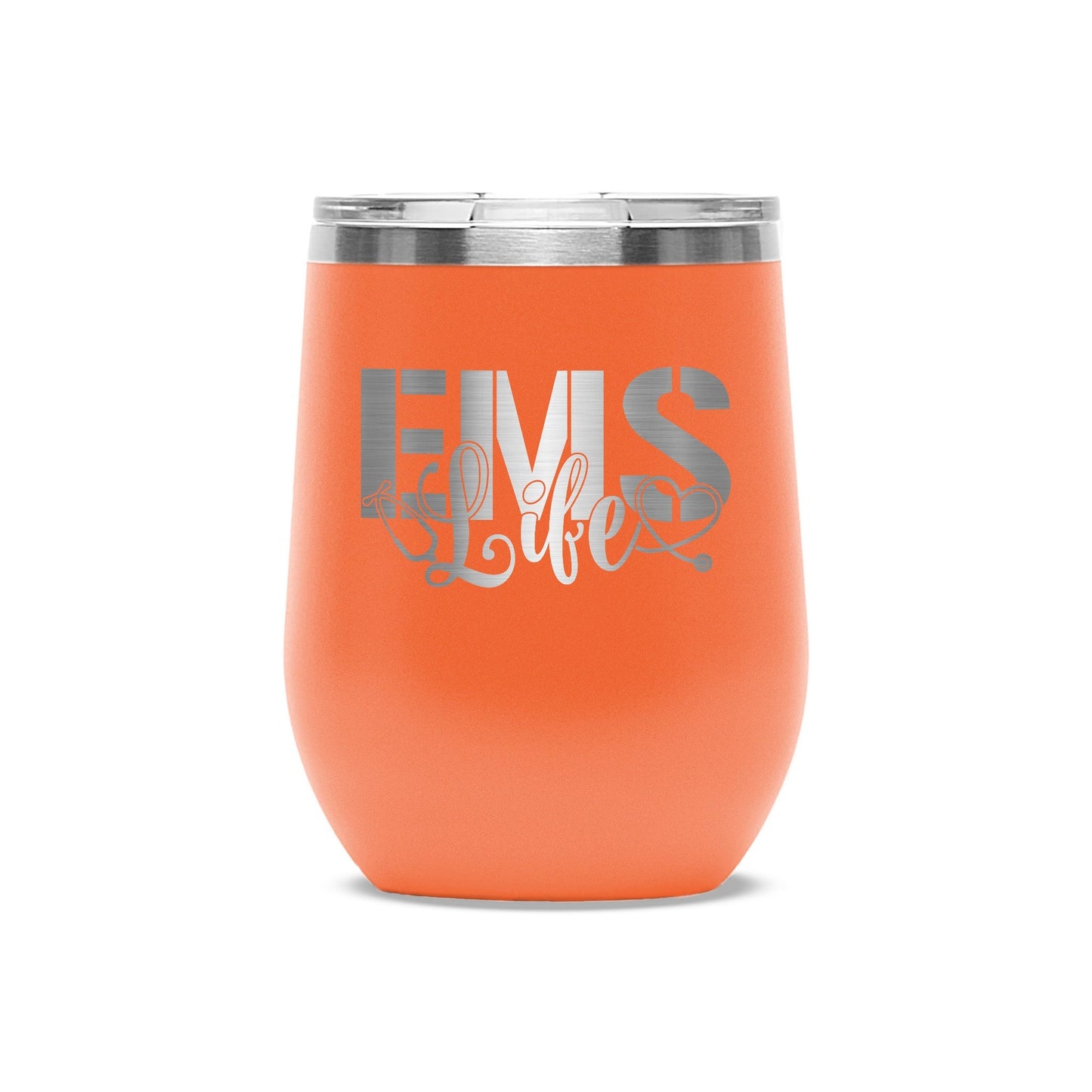 Easy Monogramming - Personalized 12oz Stainless Wine Tumbler with Lid - Mother's Day - Etchified - Polar Camel® - LTM862