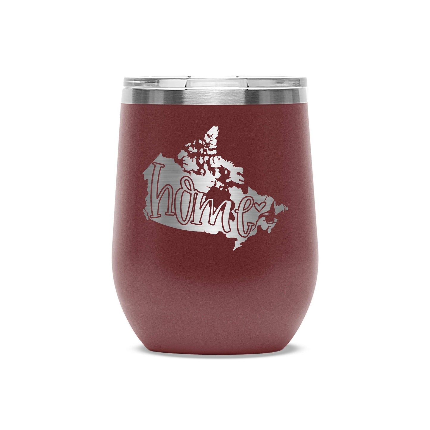 Easy Monogramming - Personalized 12oz Stainless Wine Tumbler with Lid - Mother's Day - Etchified - Polar Camel® - LTM863