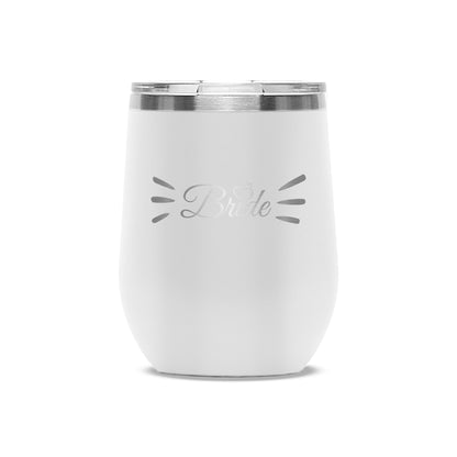 Easy Monogramming - Personalized 12oz Stainless Wine Tumbler with Lid - Mother's Day - Etchified - Polar Camel® - LTM864