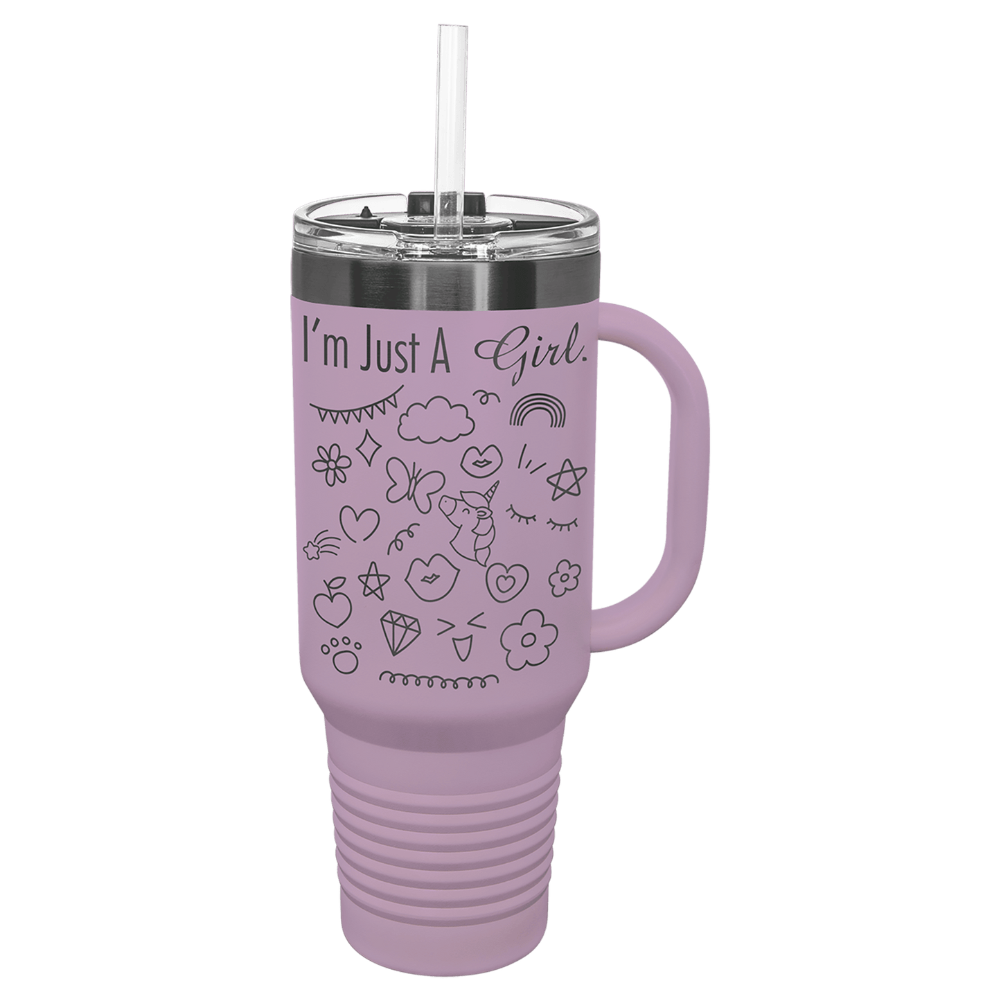 LIMITED EDITION 2025 - Polar Camel® 40 oz. Pastel Ghost Black ION - Plated Travel Mug with Handle & Straw - Etchified - Polar Camel - LTM7432