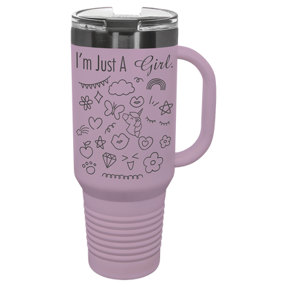 LIMITED EDITION 2025 - Polar Camel® 40 oz. Pastel Ghost Black ION - Plated Travel Mug with Handle & Straw - Etchified - Polar Camel - LTM7433