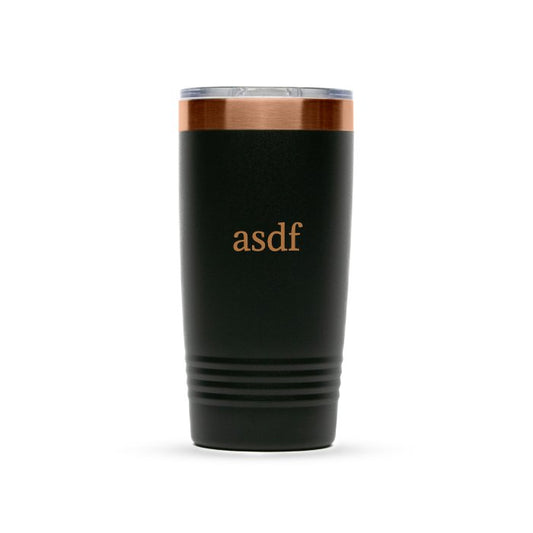 Personalized 20oz Ion Plated Rose - Gold Stainless Steel Tumbler with Slider Lid - Etchified - Polar Camel® - LTM7290