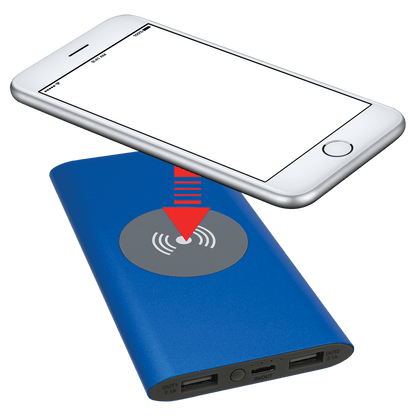 Personalized 8000mAh Power Bank & Wireless Charger with USB - C Cord - Etchified - Etchified - PWR801C