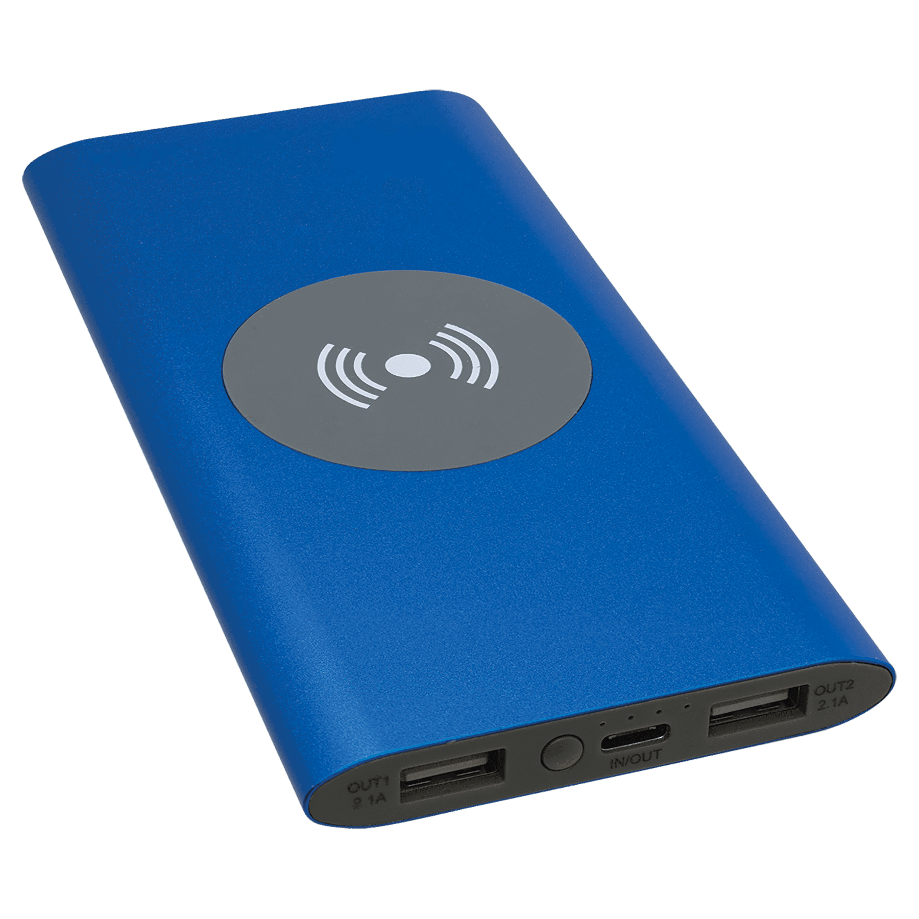 Personalized 8000mAh Power Bank & Wireless Charger with USB - C Cord - Etchified - Etchified - PWR801C