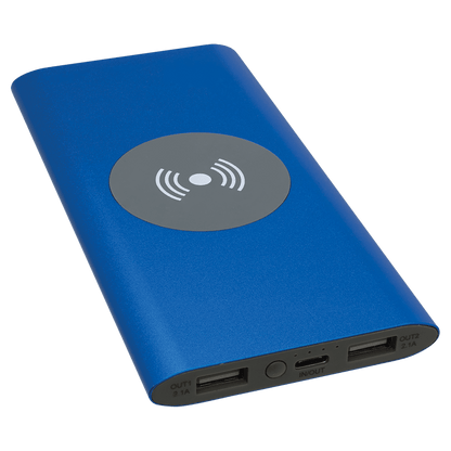 Personalized 8000mAh Power Bank & Wireless Charger with USB - C Cord - Etchified - Etchified - PWR801C