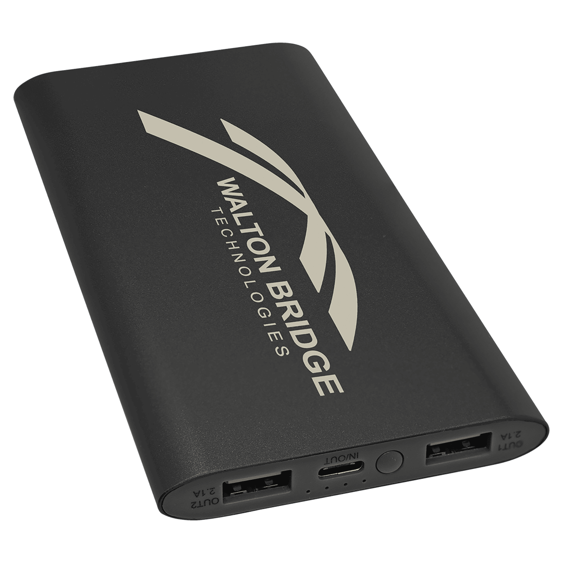 Personalized 8000mAh Power Bank & Wireless Charger with USB - C Cord - Etchified - Etchified - PWR801C