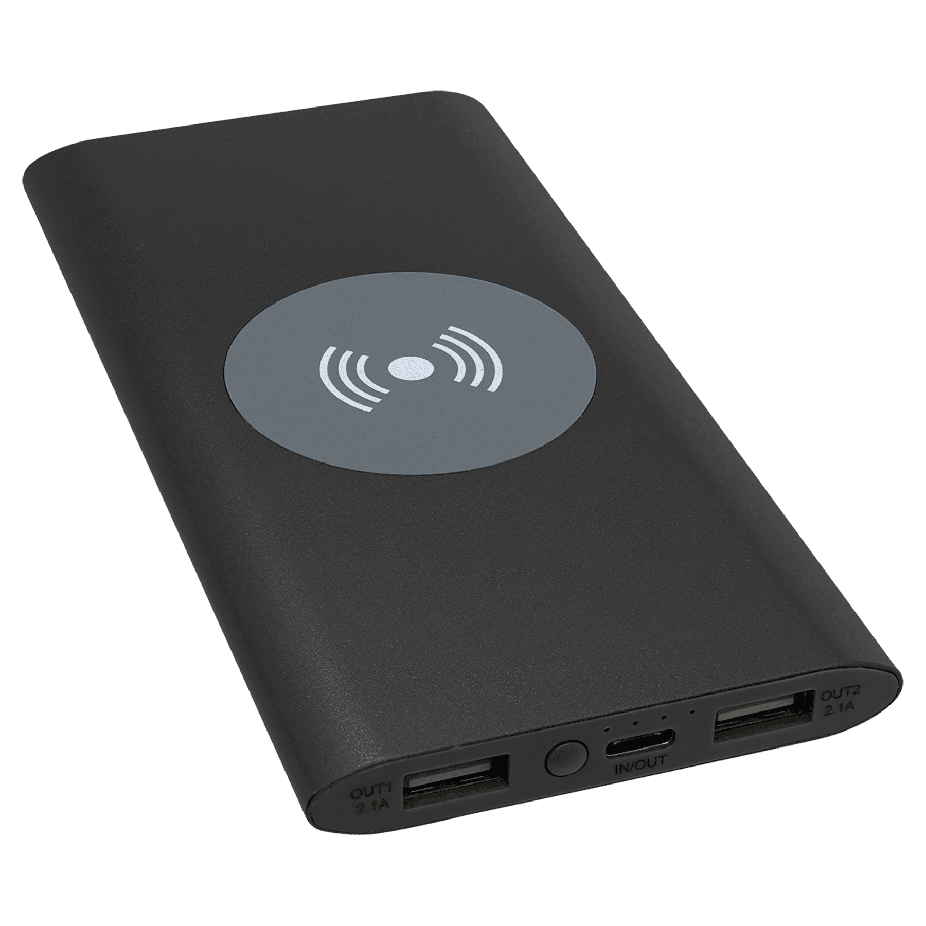 Personalized 8000mAh Power Bank & Wireless Charger with USB - C Cord - Etchified - Etchified - PWR802C