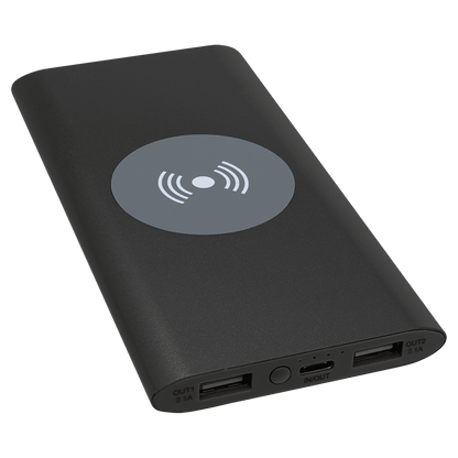 Personalized 8000mAh Power Bank & Wireless Charger with USB - C Cord - Etchified - Etchified - PWR802C