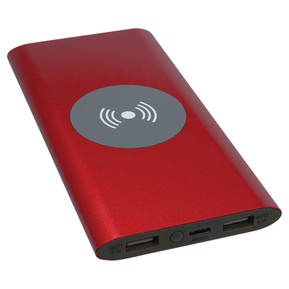 Personalized 8000mAh Power Bank & Wireless Charger with USB - C Cord - Etchified - Etchified - PWR803C