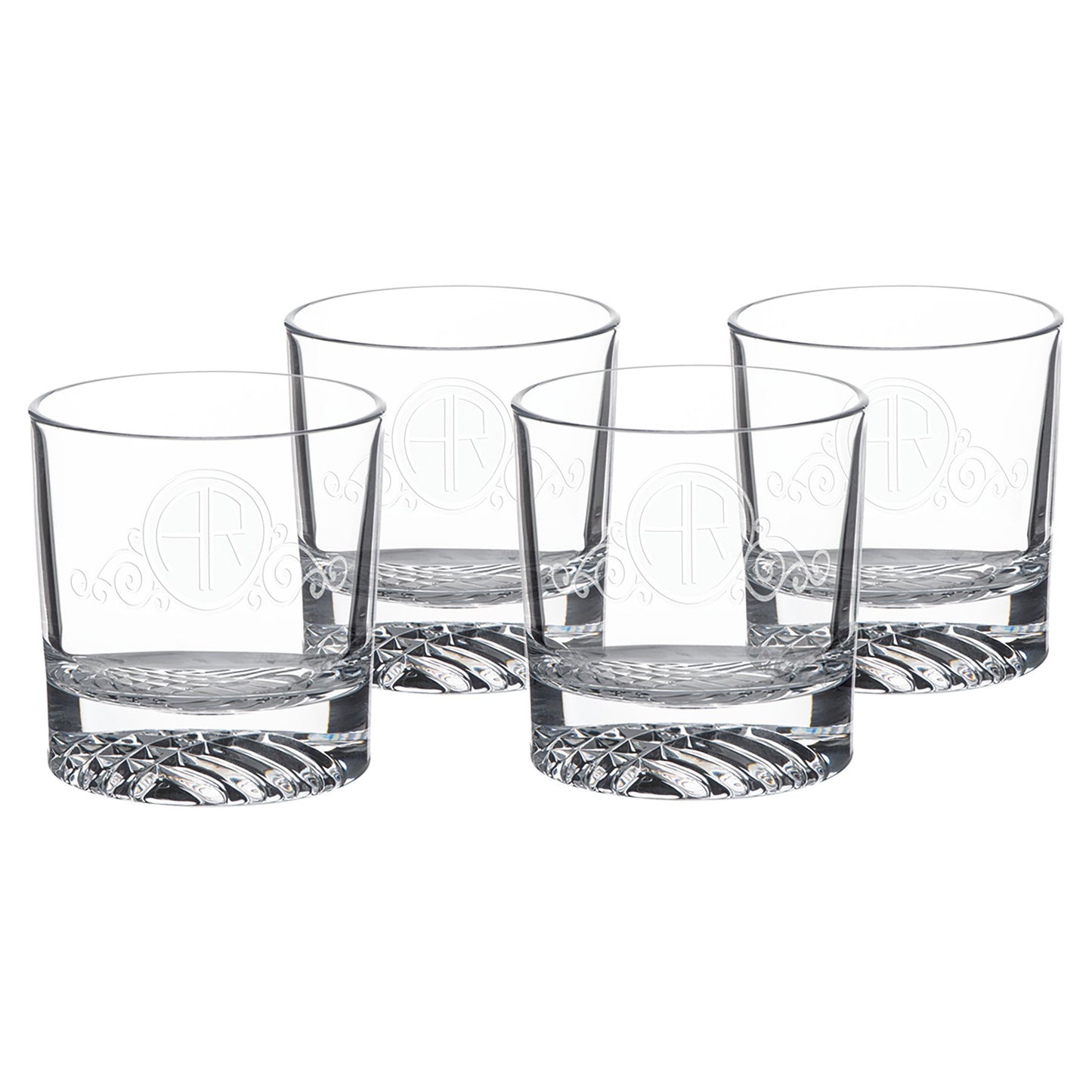 Personalized Criss-Cross Decanter and Glasses Set - Etchified-Polar Camel®-DCS403