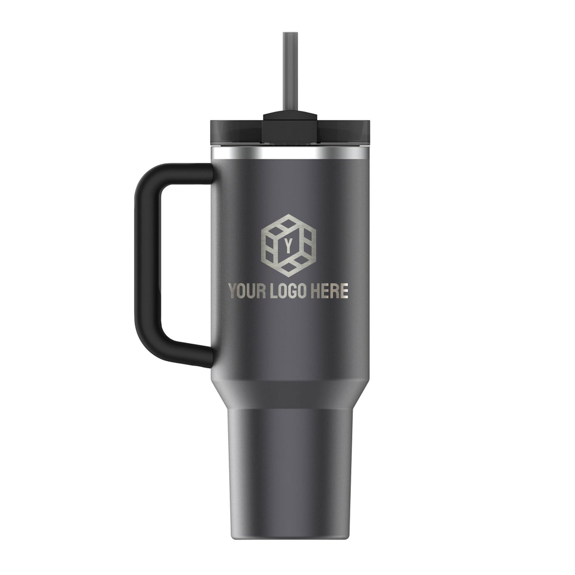 Personalized STANLEY® Quencher H2.0 FlowState™ Tumbler - 40 oz - Etchified-STANLEY®-1603-01BLACKGLOW