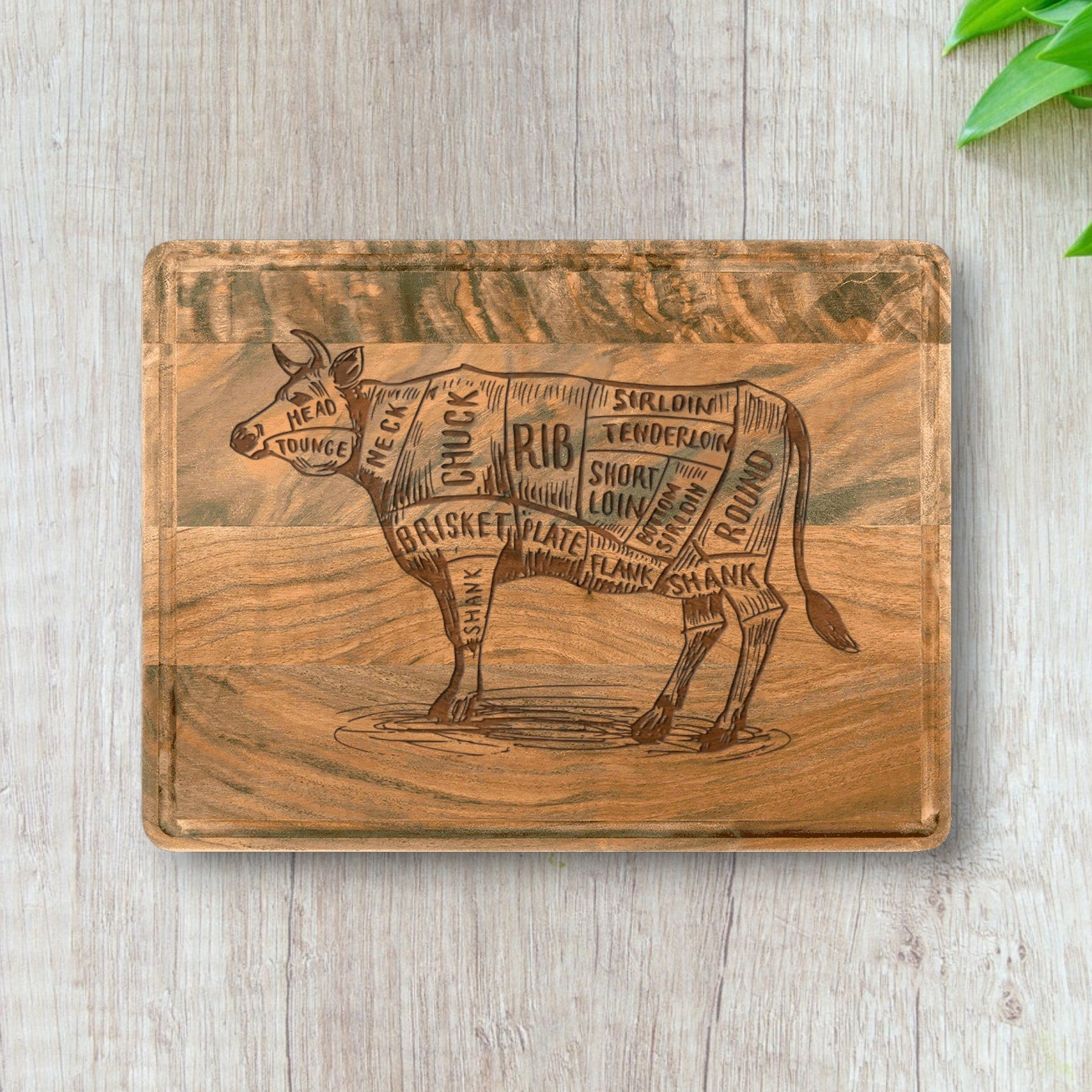 Walnut Charcuterie / Cutting Board - 8.75"x11.5" Rectangle with Juice Groove - Etchified - Etchified - GFT492